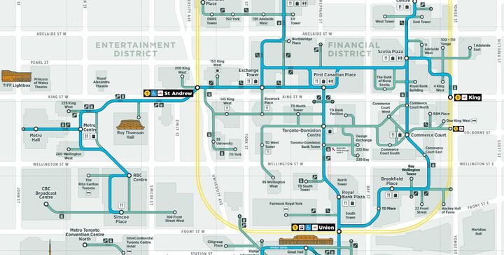 Toronto’s network of pedestrian tunnels