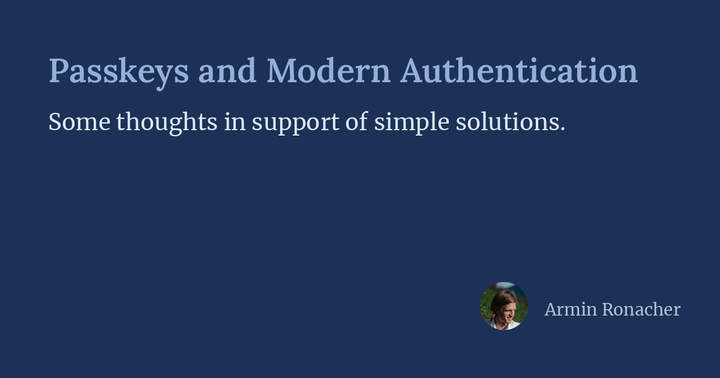 Passkeys and Modern Authentication