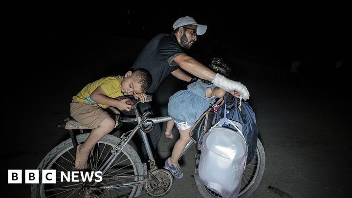 'The bombing has been insane': Palestinians flee Israeli assault on Gaza City
