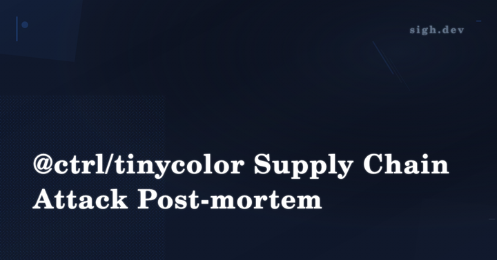 Tinycolor supply chain attack post-mortem