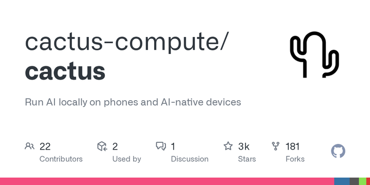 Launch HN: Cactus (YC S25) – AI inference on smartphones