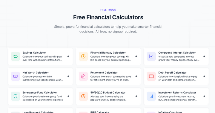 Show HN: Financial calculators with no tracking, no signup, no email gates