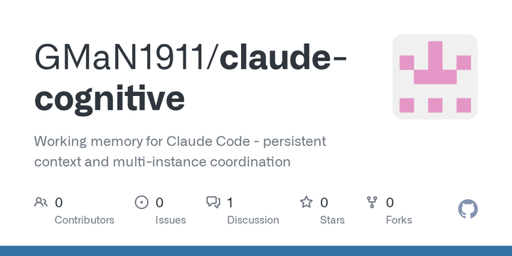 Show HN: Claude Cognitive – Working memory for Claude Code