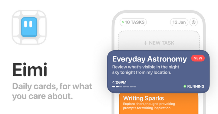 Show HN: Eimi – Turn any information into daily cards
