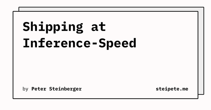 Shipping at Inference-Speed