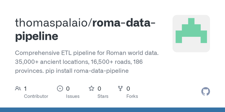 Show HN: Roma Data Pipeline – Open-Source Ancient Rome Data