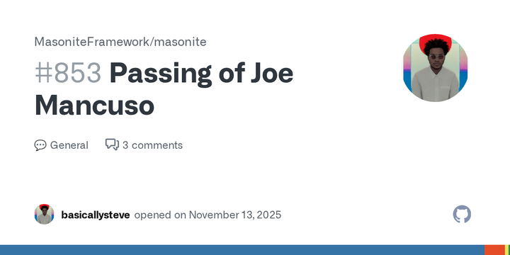 Passing of Joe Mancuso