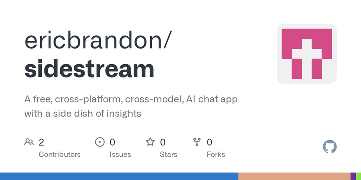 Show HN: Sidestream – an AI chat app with a side of insight