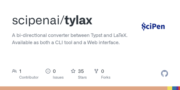 Show HN: Tylax – A bidirectional LaTeX to Typst converter in Rust