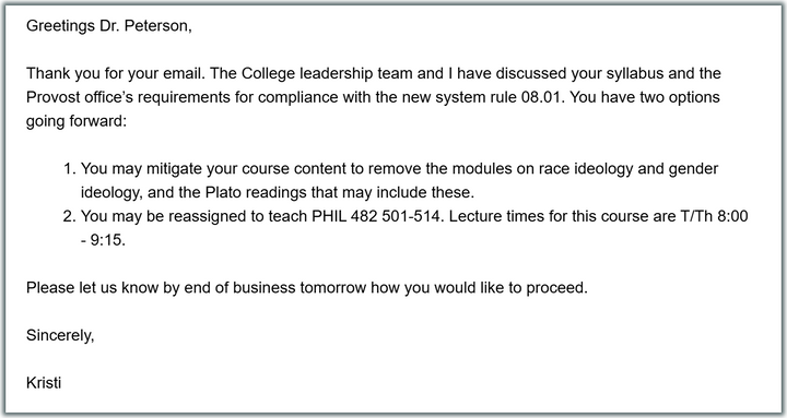 Texas A&M bans part of Plato's Symposium