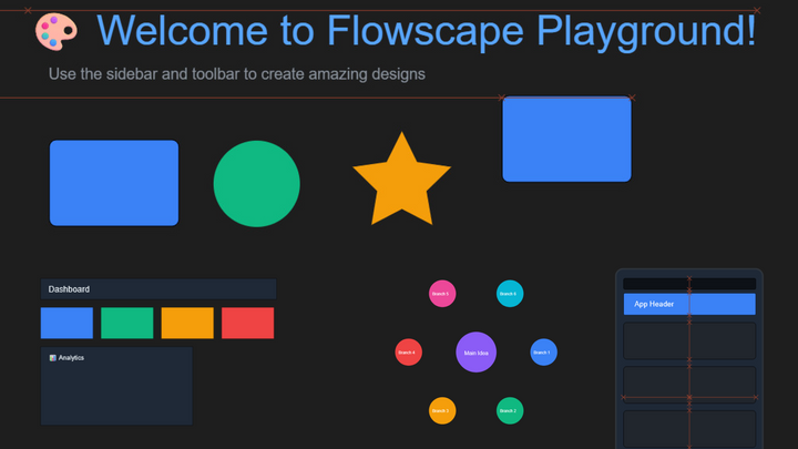 Show HN: Flowscape – A developer-first 2D canvas engine with full scene control