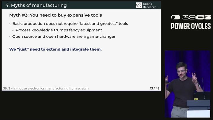39c3: In-house electronics manufacturing from scratch: How hard can it be? [video]