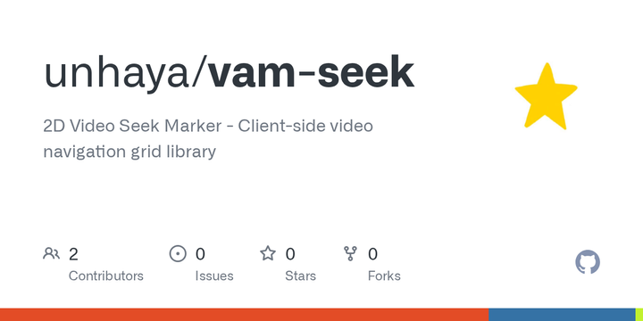 Show HN: VAM Seek – 2D video navigation grid, 15KB, zero server load