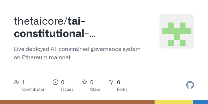 AI-Constrained Governance on Ethereum: A Live Deployment