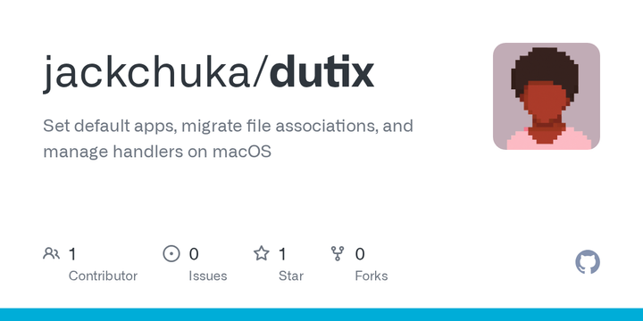 Show HN: Dutix – set default apps for file types and URL schemes on macOS