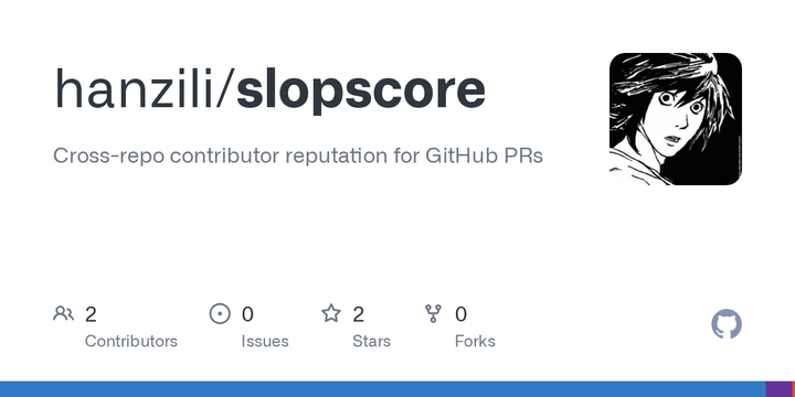 Show HN: SlopScore – Contributor Reputation for GitHub PRs