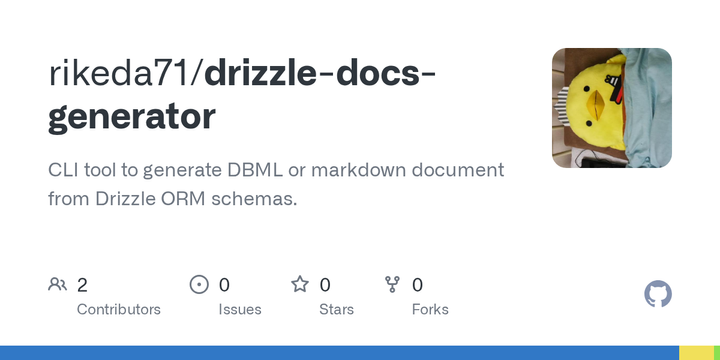 Show HN: Drizzle ORM schema to DBML/Markdown/Mermaid documentation generator