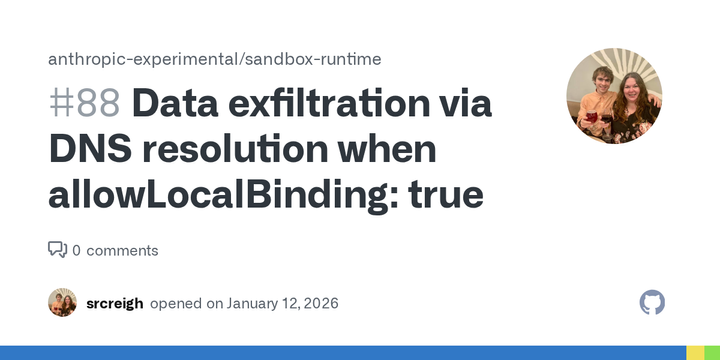 Data Exfiltration via DNS Resolution