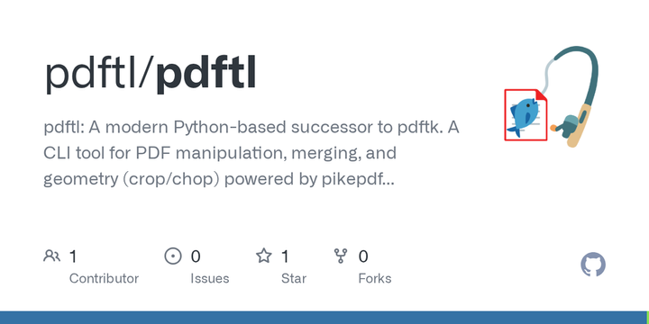 Show HN: Pdftl – pdftk in Python with pipelines, AES-256, geometry and more