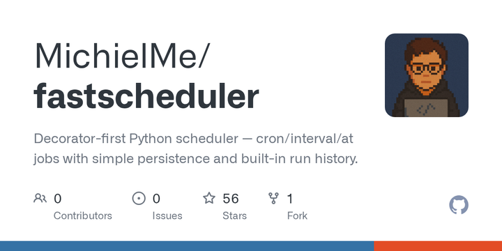 Show HN: FastScheduler – Decorator-first Python task scheduler, async support