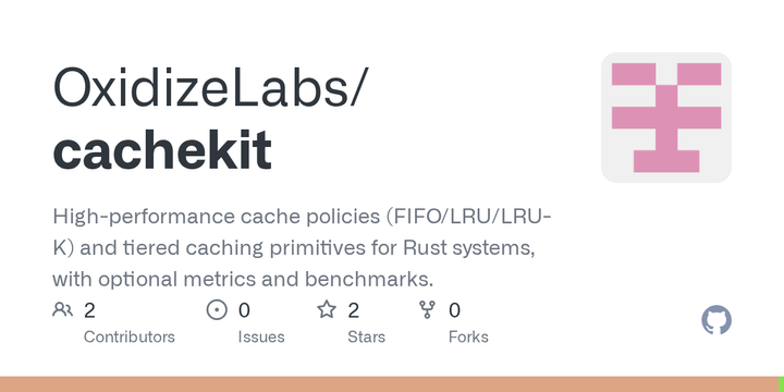 Show HN: Cachekit – High performance caching policies library in Rust