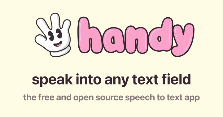 Handy – free open source speech-to-text app