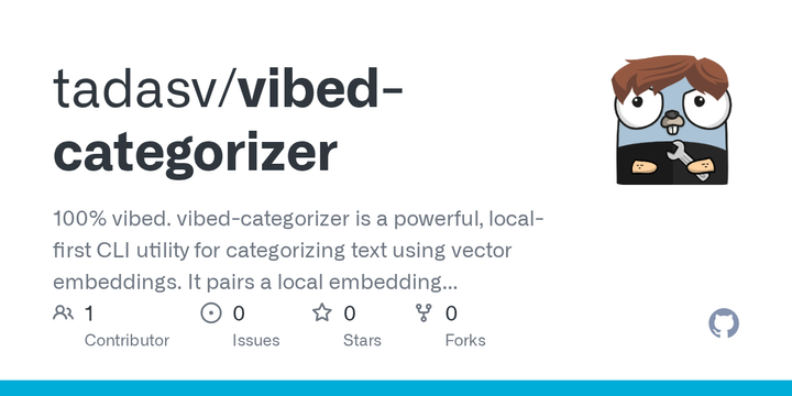 Show HN: Vibe Coded Text Categorizer
