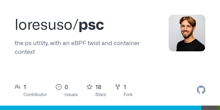 psc: The ps utility, with an eBPF twist and container context