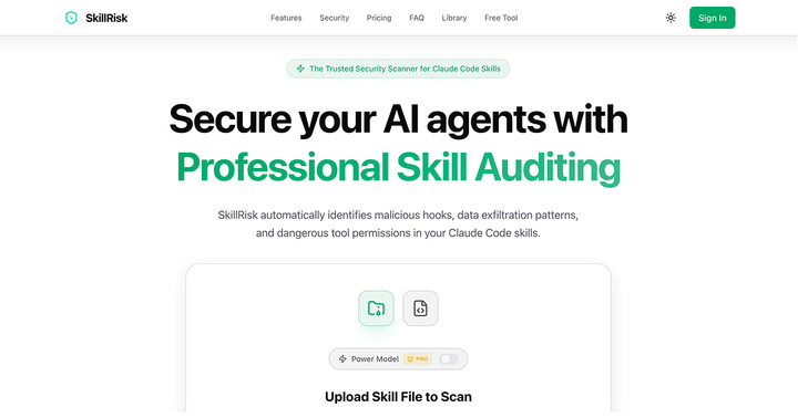 Show HN: SkillRisk – Free security analyzer for AI agent skills