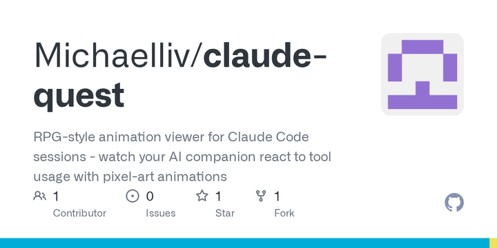 Show HN: Claude Quest – Pixel-art visualization for Claude Code sessions