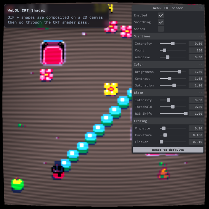 WebGL CRT Shader