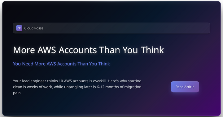 You Need More AWS Accounts Than You Think