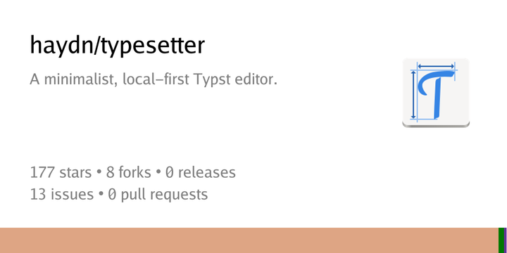Typesetter – a minimalist, local-first Typst editor