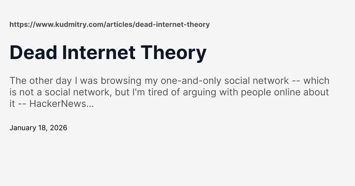 Dead Internet Theory