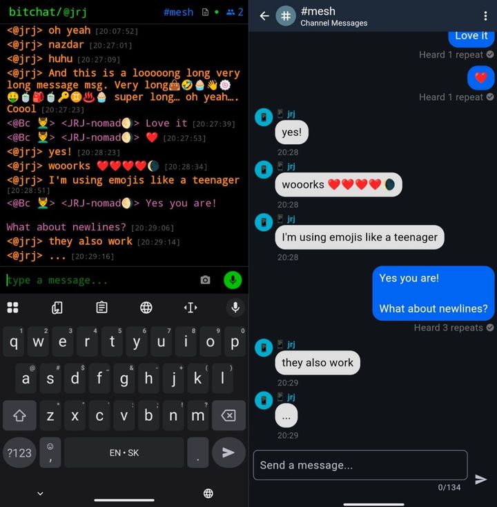 Bridging Bitchat and MeshCore