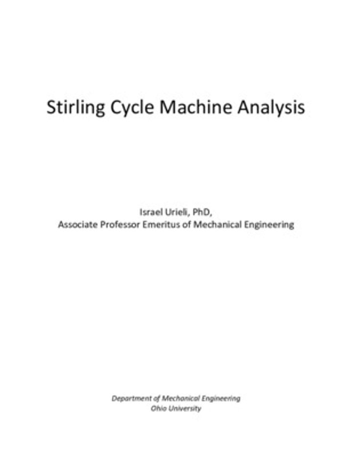 Stirling Cycle Machine Analysis