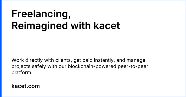 Show HN: Kacet – a freelancer marketplace with crypto-native payments