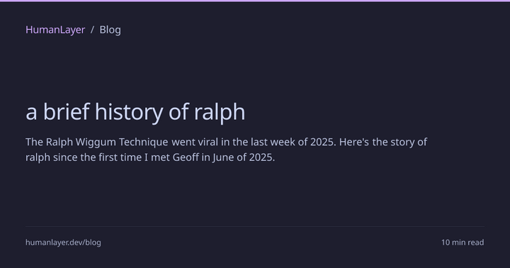 A Brief History of Ralph