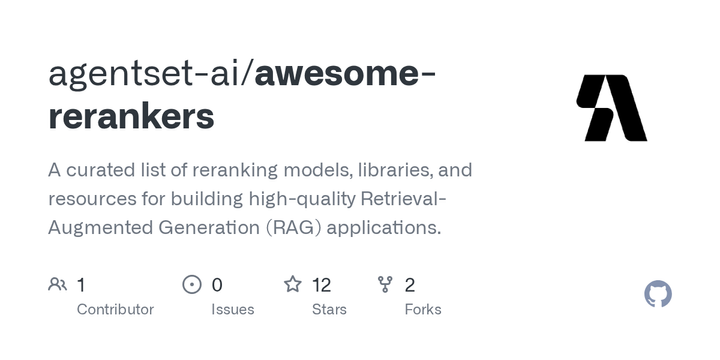 Show HN: Rerankers – Models, benchmarks, and papers for RAG