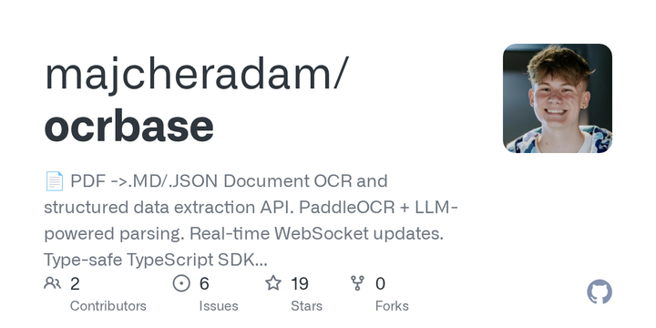 Show HN: Ocrbase – pdf → .md/.json document OCR and structured extraction API