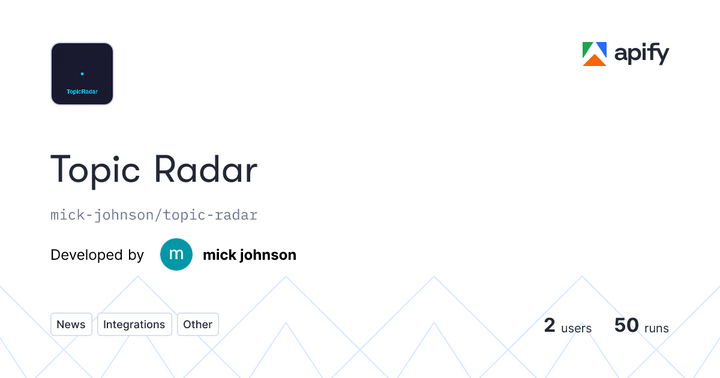 Show HN: TopicRadar – Track trending topics across HN, GitHub, ArXiv, and more