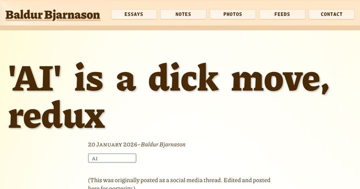 'AI' is a dick move, redux