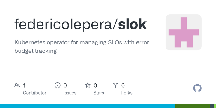 Show HN: SLOK – A Kubernetes operator for declarative SLOs and error budgets
