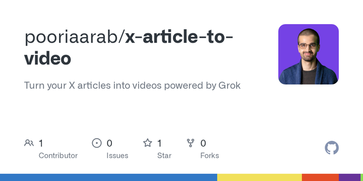 Elon Musk loves this. X article to video (open-source)
