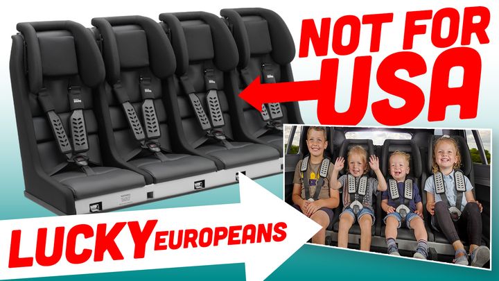 Europeans Can Turn 2 Car Seats into 4 Child Seats, but It's Illegal in America