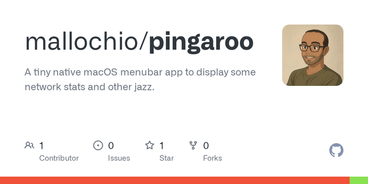 Show HN: Pingaroo – a tiny native macOS menu bar app for network stats