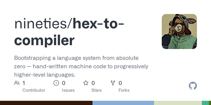 Show HN: Bootstrapping a compiler from raw machine code
