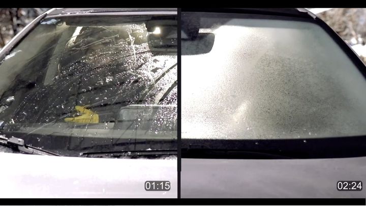 Watch This Futuristic Windshield Melt Ice Almost Instantly