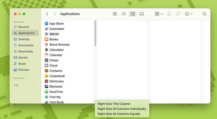 Hidden Preference to Auto-Resize Columns in the Finder on macOS