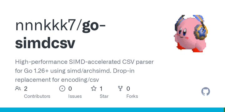 Show HN: I built a CSV parser to try Go 1.26's new SIMD package